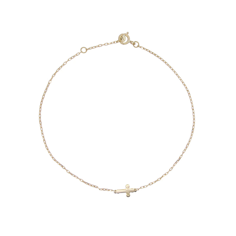 BRACCIALE CROCE - ORO18KT