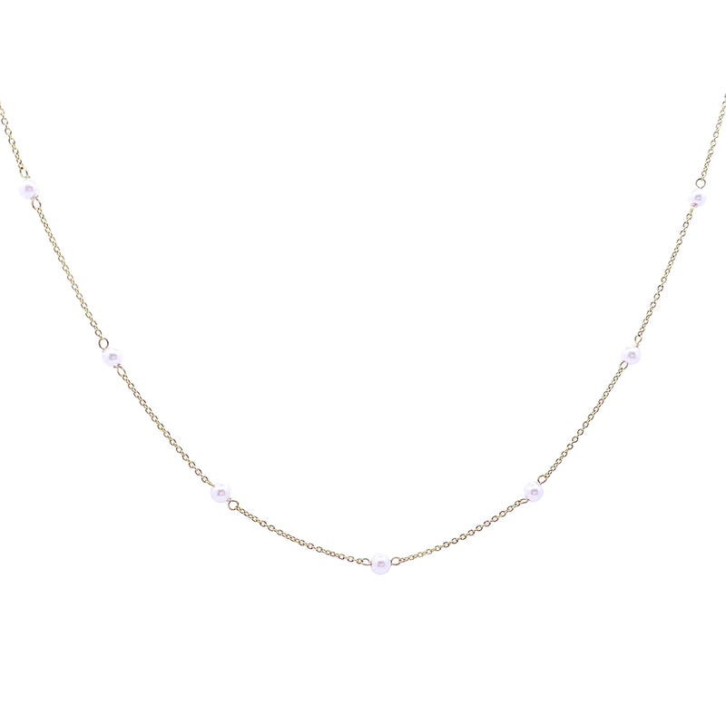 GIROCOLLO CON MINI PERLE - ORO18KT