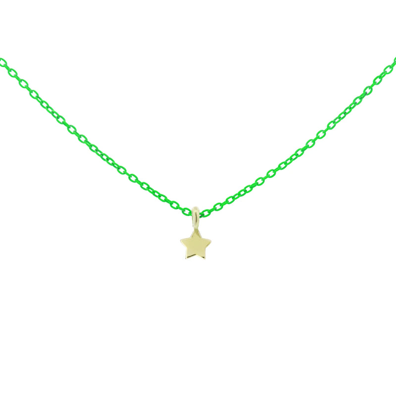 GIROCOLLO STELLA VERDE FLUO - ORO18KT