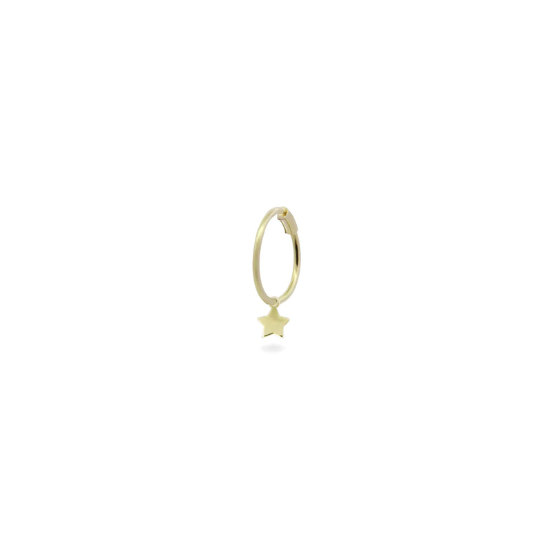 MONO-ORECCHINO CERCHIO MINI HOOP STELLA - ORO18KT