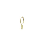 MONO-ORECCHINO CERCHIO MINI HOOP LETTERA - ORO18KT