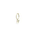 MONO-ORECCHINO CERCHIO MINI HOOP LETTERA - ORO18KT