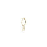 MONO-ORECCHINO CERCHIO MINI HOOP LETTERA - ORO18KT