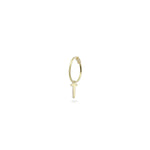 MONO-ORECCHINO CERCHIO MINI HOOP LETTERA - ORO18KT