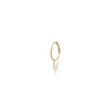 MONO-ORECCHINO CERCHIO MINI HOOP LETTERA - ORO18KT