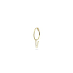 MONO-ORECCHINO CERCHIO MINI HOOP LETTERA - ORO18KT