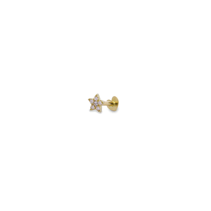 PIERCING HELIX STELLA E DIAMANTI LAB GROWN - ORO18KT