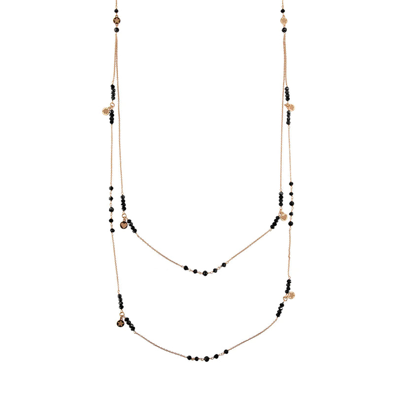 COLLANA DOPPIA CATENA - GIPSY TIERRA BLACK