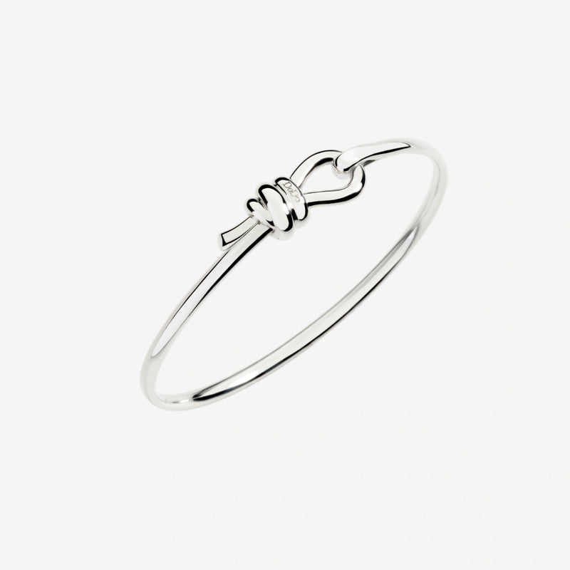 Bracciale bangle nodo argento