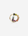 Anello Rainbow Alphabet  in oro giallo con pietre preziose multicolor