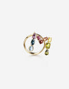 Anello Rainbow Alphabet  in oro giallo con pietre preziose multicolor