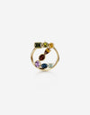 Anello Rainbow Alphabet  in oro giallo con pietre preziose multicolor