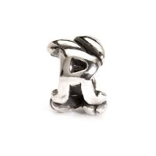 TROLLBEADS BEAD IN ARGENTO LETTERA